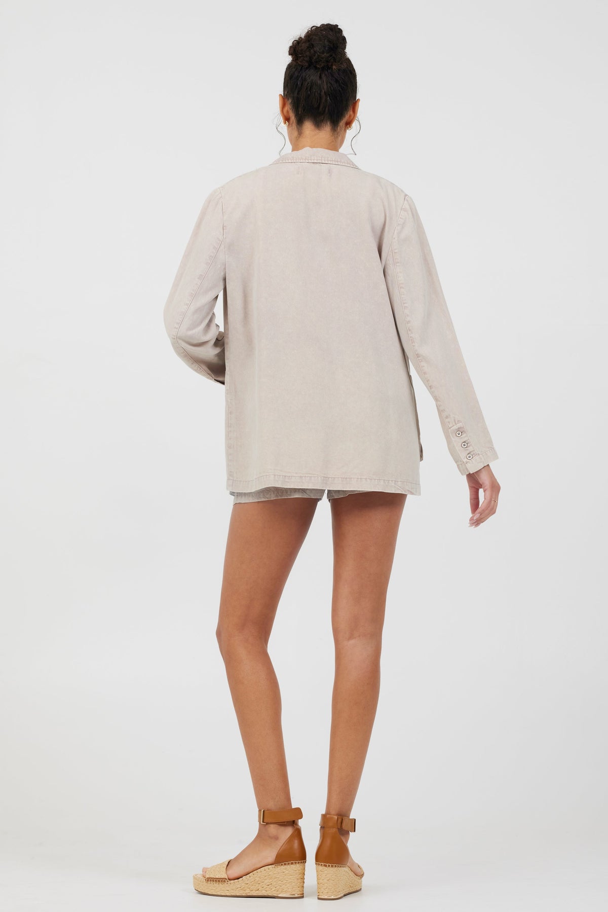 Khaki Tencel Blazer | Vintage Havana