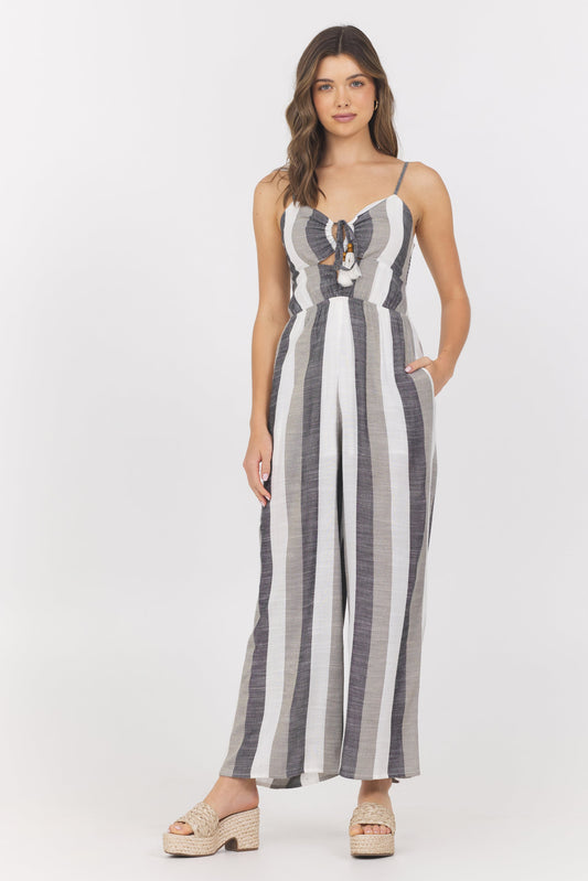 Metallic Stripe Jumpsuit | Vintage Havana